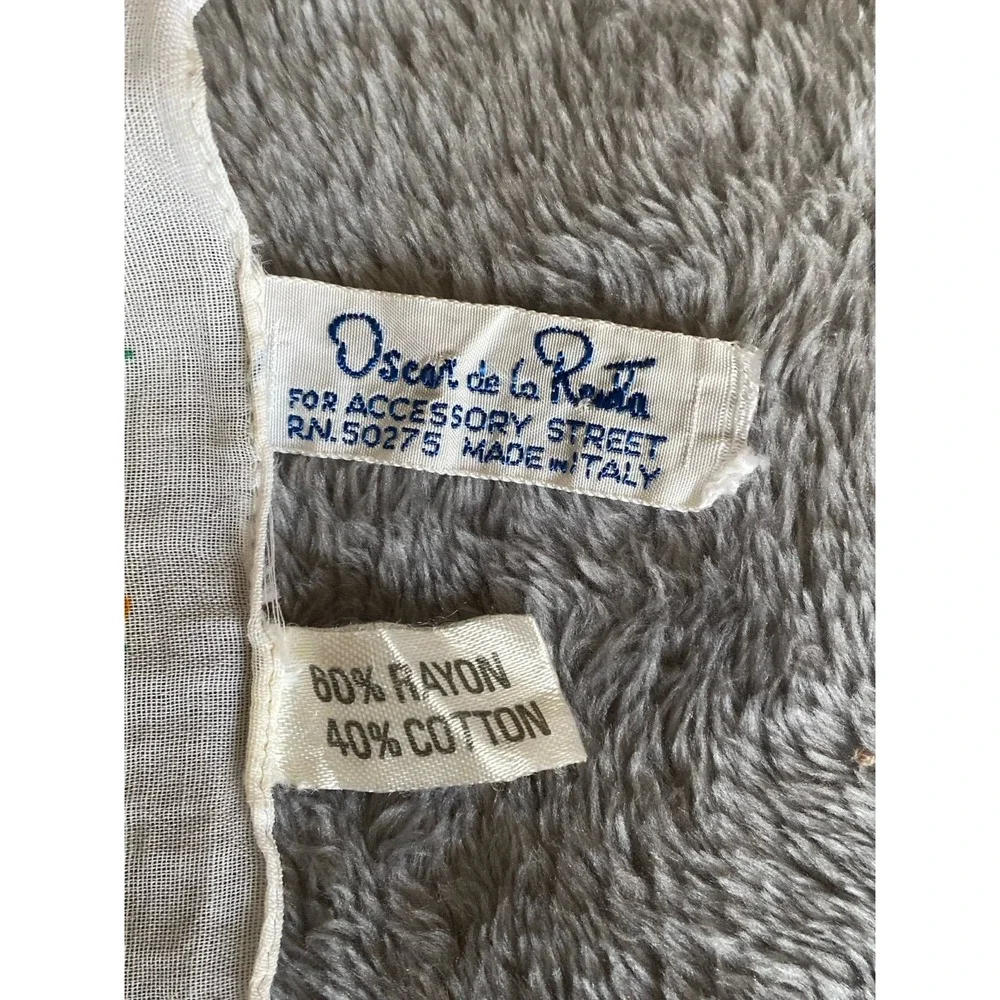 Oscar De La Renta Scarf Vintage Neck Hair Purse Accessory